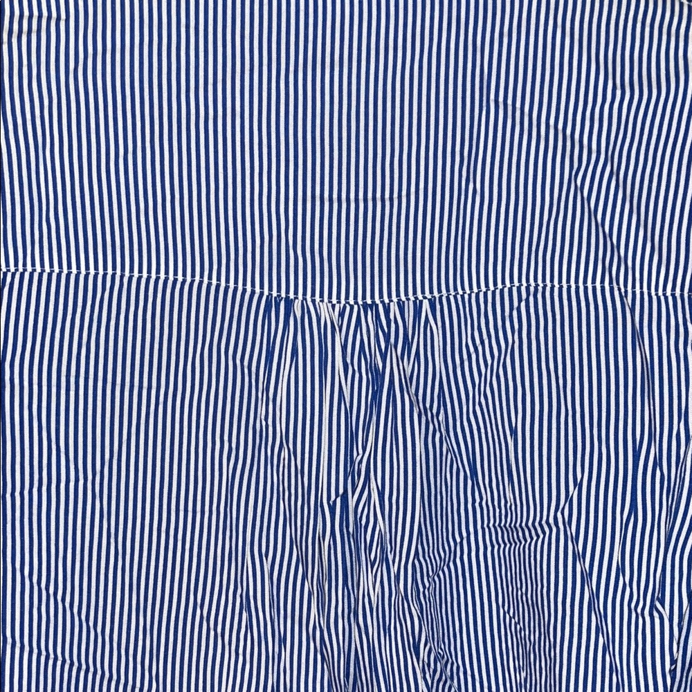 La Mer Blue & White Pinstripe Short-Sleeve Button Blouse - Picture 7 of 7